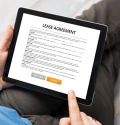 Lease Agreement on a Tablet