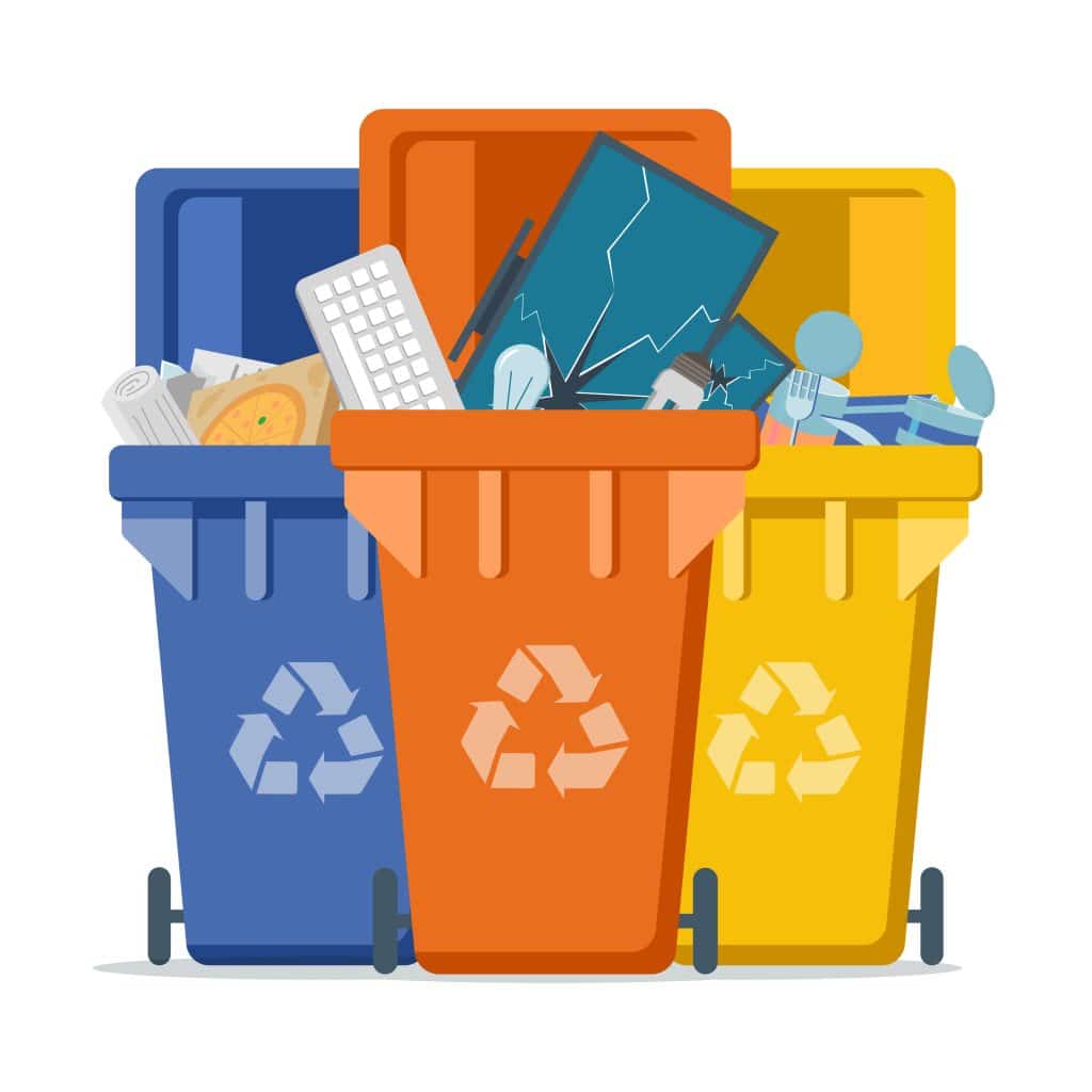 Recycling and Electronic Waste Bins